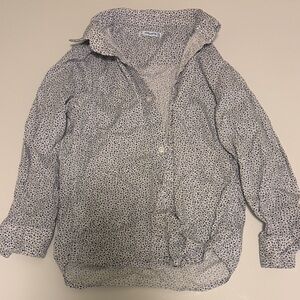 Mayoral Blue and White Patterned Button-Up Shirt boys toddler size 3